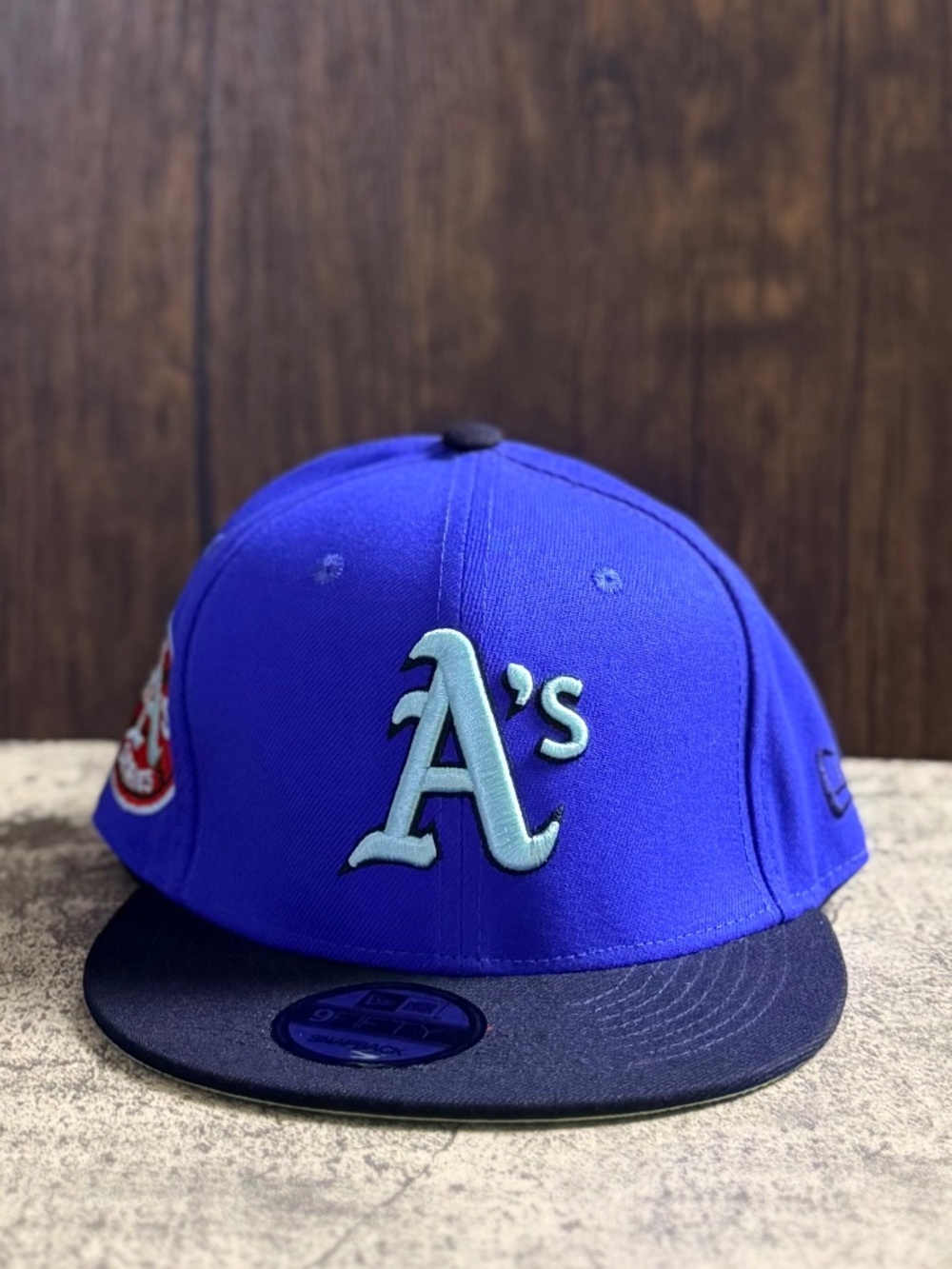 New Era 9FIFTY Oakland Athletics Blue Black Snapback Hat OSFA 1972 WS